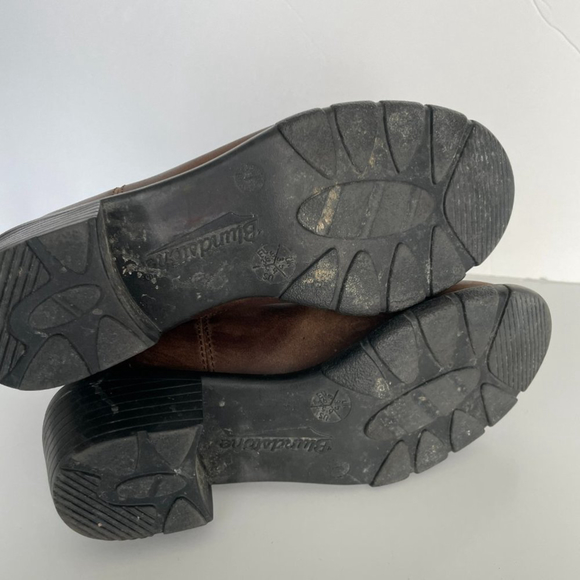 Blundstone 1673 Leather Chelsea Boots Pull On Round Toe Casual Brown 6.5 - Picture 9 of 11